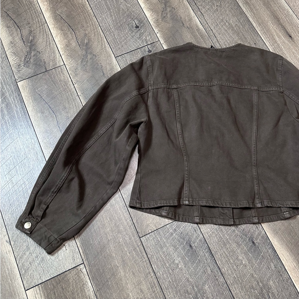 H&M Brown Button Down Jacket - image 7